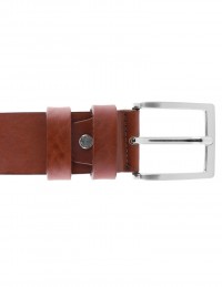 Cintura uomo in cuoio marrone da 4 cm