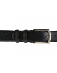 Cintura uomo elegante in pelle di vitello nera classica 3,5 cm