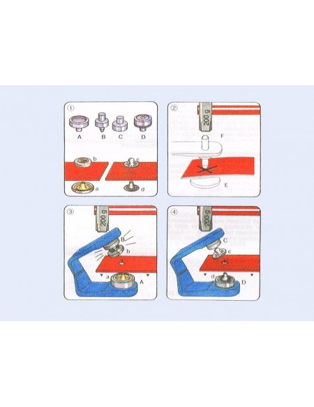 cinghie e cucito Jobs 4 colori, 120 bottoni a pressione in metallo con Fastener Tool giacche borse jeans borchie in pelle per riparazione abbigliamento bottoni a pressione 