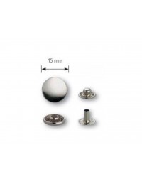 Bottoni a pressione in metallo argento Prym 15 mm