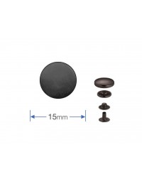Bottoni a pressione in metallo nero Prym 15 mm