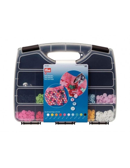 Bottoni a pressione in plastica valigetta da 300 pz Bottoni a pressione in plastica valigetta da 300 pz