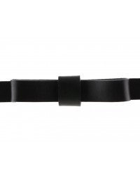 Cintura donna con fiocco in vero cuoio nero