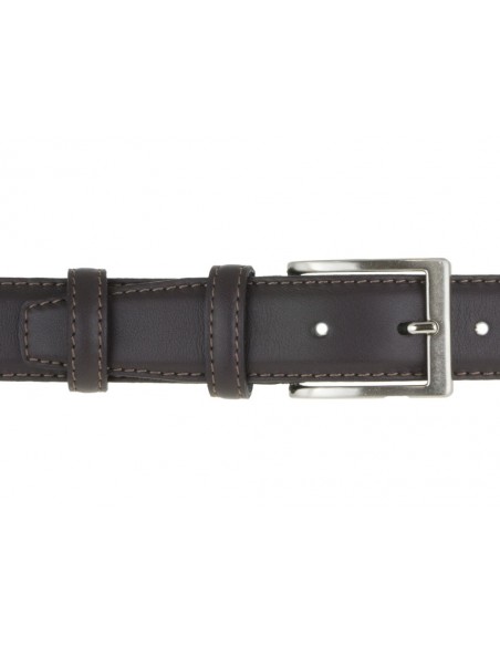 Cintura uomo elegante in pelle di vitello testa di moro classica 3,5 cm