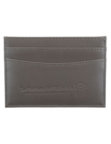 Porta carte di credito da uomo in pelle marrone