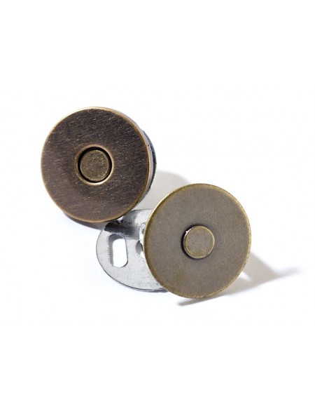 Bottoni magnetici Prym color bronzo anticato con clip calamita