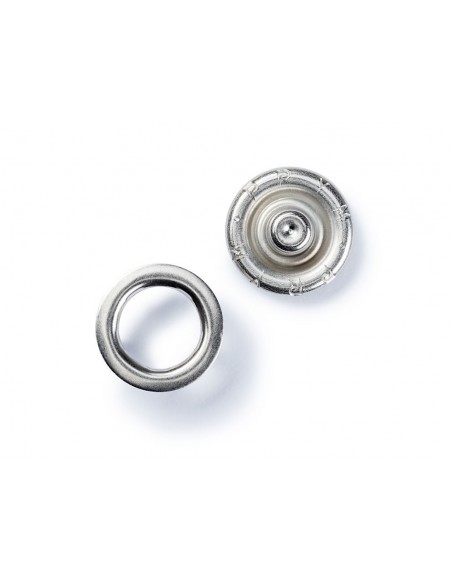 3 bottoni a pressione in metallo da cucire 21 mm - Argentato x1