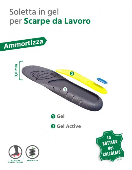 Soletta gel active Scholl per scarpe da lavoro