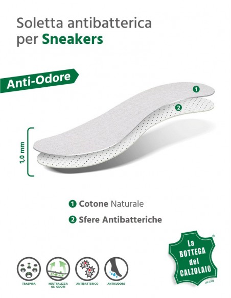 Solette scarpe antiodore per sneakers