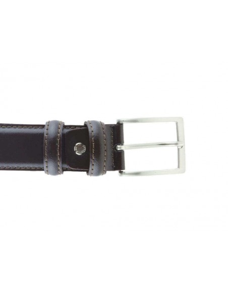 Cintura in pelle semi lucida classica elegante da cerimonia 3,5 cm
