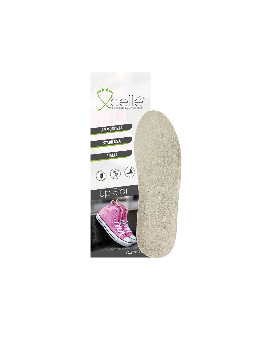 Soletta Converse sostitutiva con rialzo sul tallone da 3,5 cm