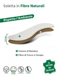 Soletta in fibra di cocco e canapa traspirante