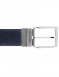 Cintura double face uomo blu e nera da 3,5 cm