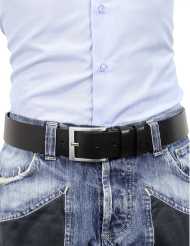 Visita lo Store di BELTERBELTER Cintura Uomo Pelle Nera 100% Cuoio Cinture Uomo Cinta Jeans Casuale Lavoro Vestito Formale 110cm-160cm,Nero & Marrone 