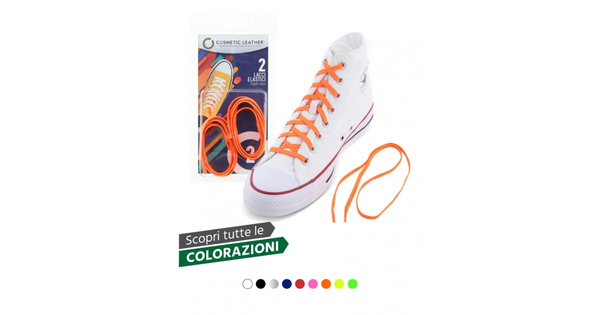 Lacci elastici autobloccanti per scarpe da ginnastica di vari colori