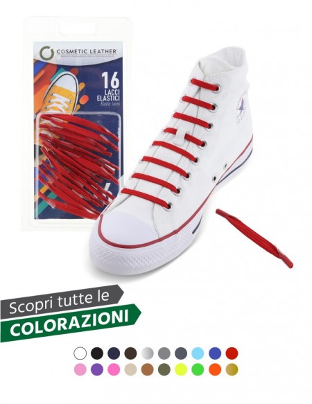 Lacci elasticizzati di diversi colori per scarpe da adulto e bambino - La Bottega del Calzolaio
