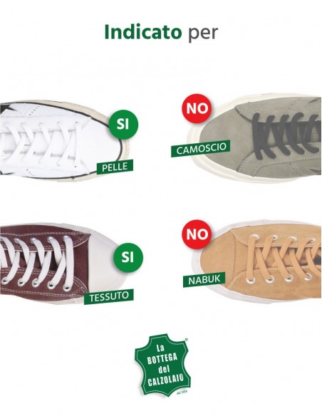 Bianchetto per sneakers in pelle bianca