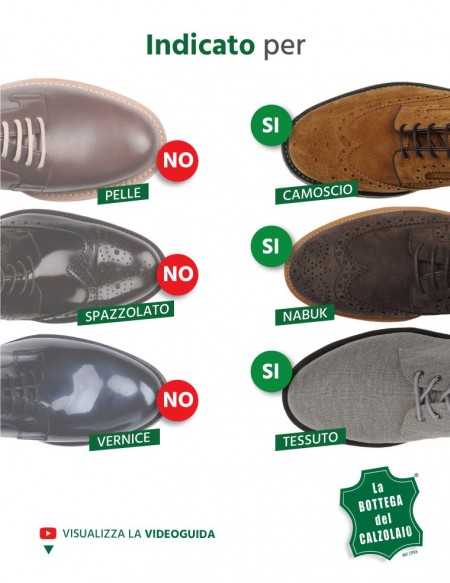 Vernice per scarpe in pelle camoscio e tela Per la cura della