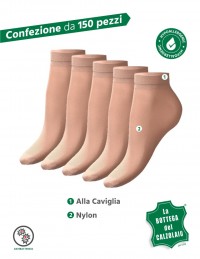 Calze usa e getta in nylon color carne