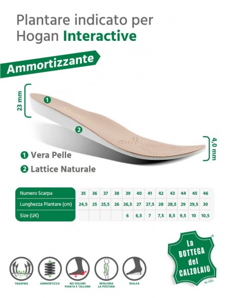 Plantare per scarpe Hogan Interactive 2 pz